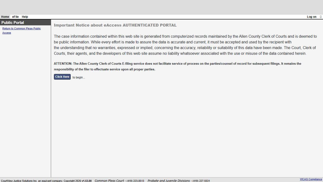 Welcome Page - CourtView Justice Solutions